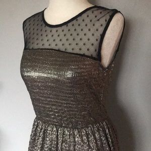 Metallic special occasion holiday dress